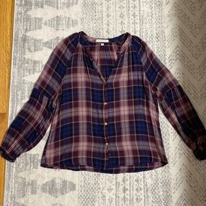 Francesca’s purple flannel